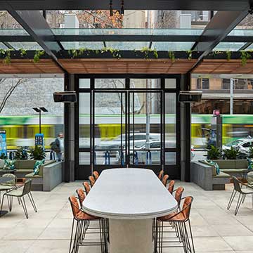 The courtyard at Bourke Street Green