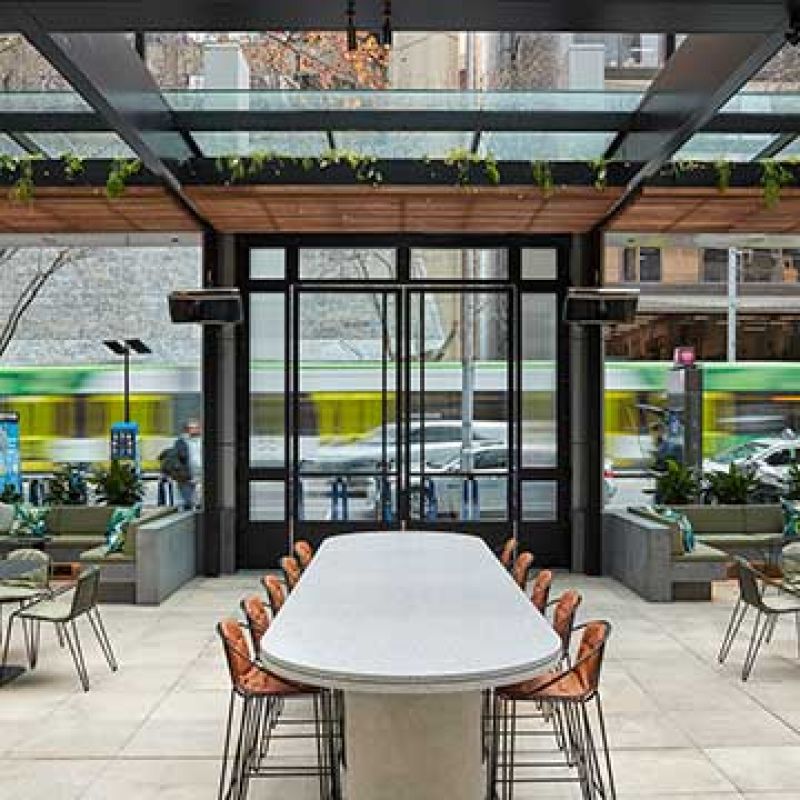 The courtyard at Bourke Street Green